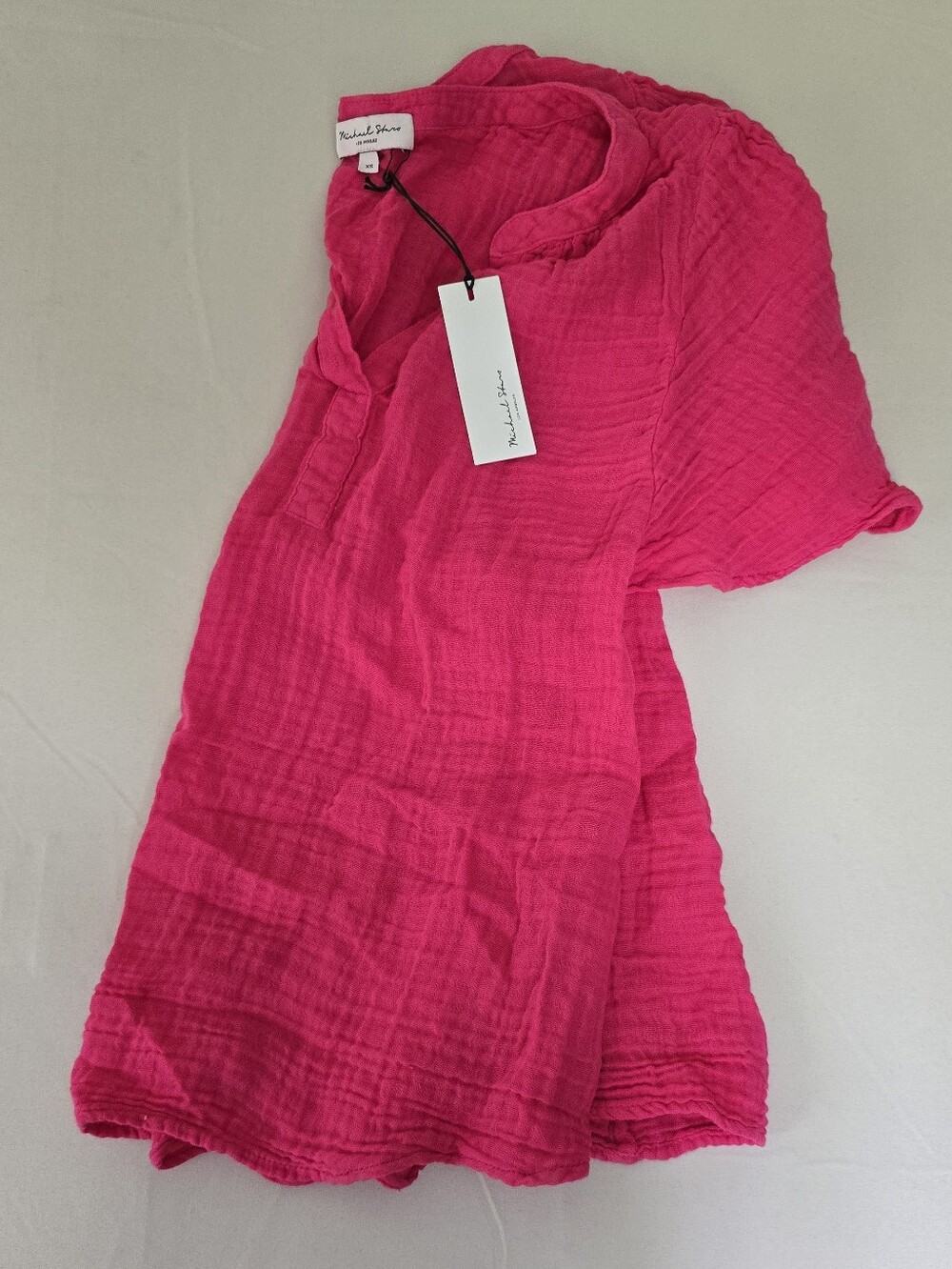 Michael Stars Kamala Flutter Double Gauze Popover Top Size XS NWT